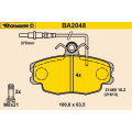 BA2048 BARUM Комплект тормозных колодок, дисковый тормоз