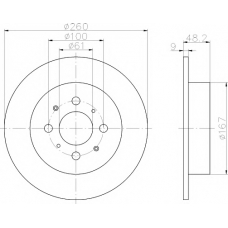 8DD 355 118-121 HELLA PAGID Тормозной диск