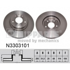 N3303101 NIPPARTS Тормозной диск