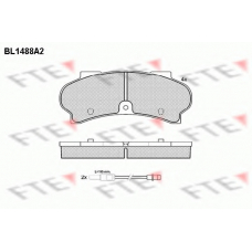 BL1488A2 FTE Комплект тормозных колодок, дисковый тормоз
