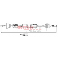 11.3268 METZGER Трос, управление сцеплением