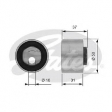T41158 GATES Натяжной ролик, ремень грм