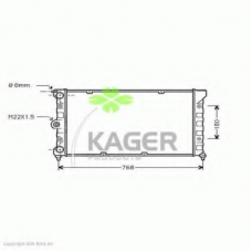 31-2839 KAGER Радиатор, охлаждение двигателя
