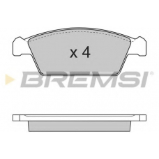 BP2668 BREMSI Комплект тормозных колодок, дисковый тормоз