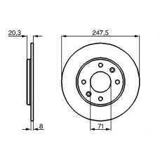 0 986 478 371 BOSCH Тормозной диск