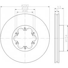 MDC2369 MINTEX Тормозной диск