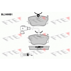 BL2466B1 FTE Комплект тормозных колодок, дисковый тормоз