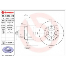 08.9364.20 BREMBO Тормозной диск