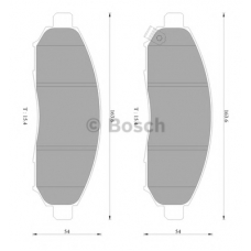 0 986 AB2 372 BOSCH Комплект тормозных колодок, дисковый тормоз