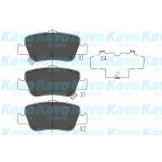 KBP-9104 KAVO PARTS Комплект тормозных колодок, дисковый тормоз