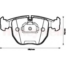 571873B BENDIX Комплект тормозных колодок, дисковый тормоз