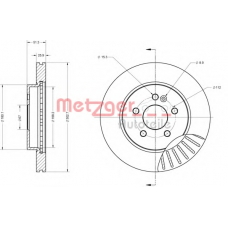 6110480 METZGER Тормозной диск