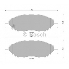 0 986 AB1 418 BOSCH Комплект тормозных колодок, дисковый тормоз