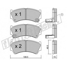 452.0 fri.tech. Комплект тормозных колодок, дисковый тормоз