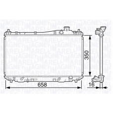 350213132900 MAGNETI MARELLI Радиатор, охлаждение двигателя
