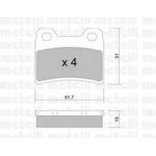 22-0535-0 METELLI Комплект тормозных колодок, дисковый тормоз