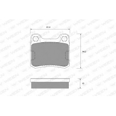 151-1219 WEEN Комплект тормозных колодок, дисковый тормоз