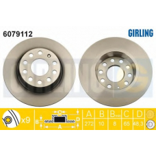 6079112 GIRLING Тормозной диск