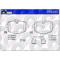 201291 GALFER Комплект тормозных колодок, дисковый тормоз