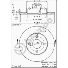 08.2958.20 BREMBO Тормозной диск