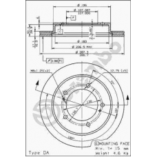 09.6859.10 BREMBO Тормозной диск