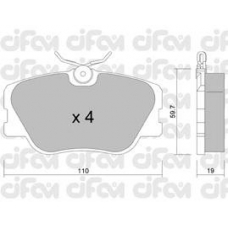 822-061-0 CIFAM Комплект тормозных колодок, дисковый тормоз