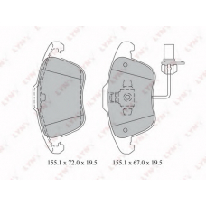 BD-1220 LYNX Комплект тормозных колодок, дисковый тормоз