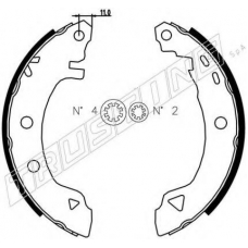 004.008 TRUSTING Комплект тормозных колодок