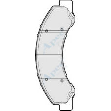 PAD1889 APEC Комплект тормозных колодок, дисковый тормоз