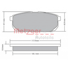 1170298 METZGER Комплект тормозных колодок, дисковый тормоз