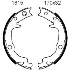 01815 BSF Комплект тормозных колодок, стояночная тормозная с