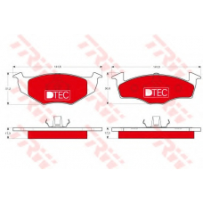 GDB1274DTE TRW Комплект тормозных колодок, дисковый тормоз