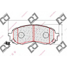 BP1836 DJ PARTS Комплект тормозных колодок, дисковый тормоз