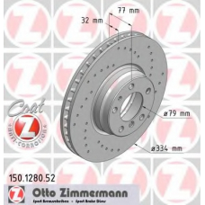 150.1280.52 ZIMMERMANN Тормозной диск