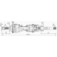 DRS6150.00 OPEN PARTS Приводной вал