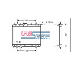 0700911 KUHLER SCHNEIDER Радиатор, охлаждение двигател