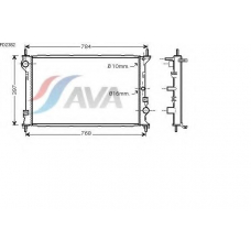 FD2382 AVA Радиатор, охлаждение двигателя