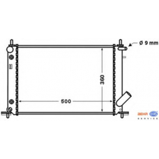 8MK 376 705-571 HELLA Радиатор, охлаждение двигателя