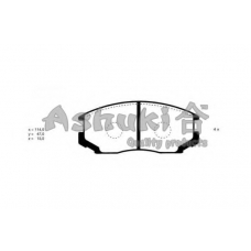 C003-04J ASHUKI Комплект тормозных колодок, дисковый тормоз