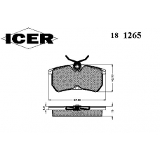 181265 ICER Комплект тормозных колодок, дисковый тормоз