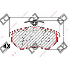 BP1944 DJ PARTS Комплект тормозных колодок, дисковый тормоз