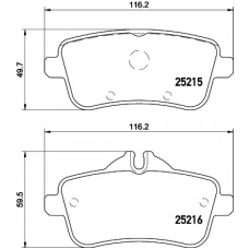 MDB3245 MINTEX Комплект тормозных колодок, дисковый тормоз