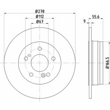 8DD 355 101-011 HELLA PAGID Тормозной диск