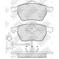 PN0300W NiBK Комплект тормозных колодок, дисковый тормоз