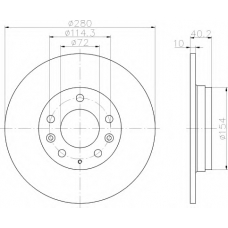 8DD 355 110-371 HELLA Тормозной диск