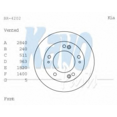 BR-4202 KAVO PARTS Тормозной диск