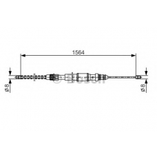 1 987 477 311 BOSCH Трос, стояночная тормозная система