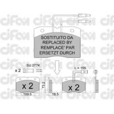 822-051-1 CIFAM Комплект тормозных колодок, дисковый тормоз