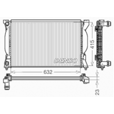 DRM02035 DENSO Радиатор, охлаждение двигателя