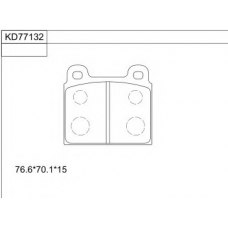 KD77132 ASIMCO Комплект тормозных колодок, дисковый тормоз